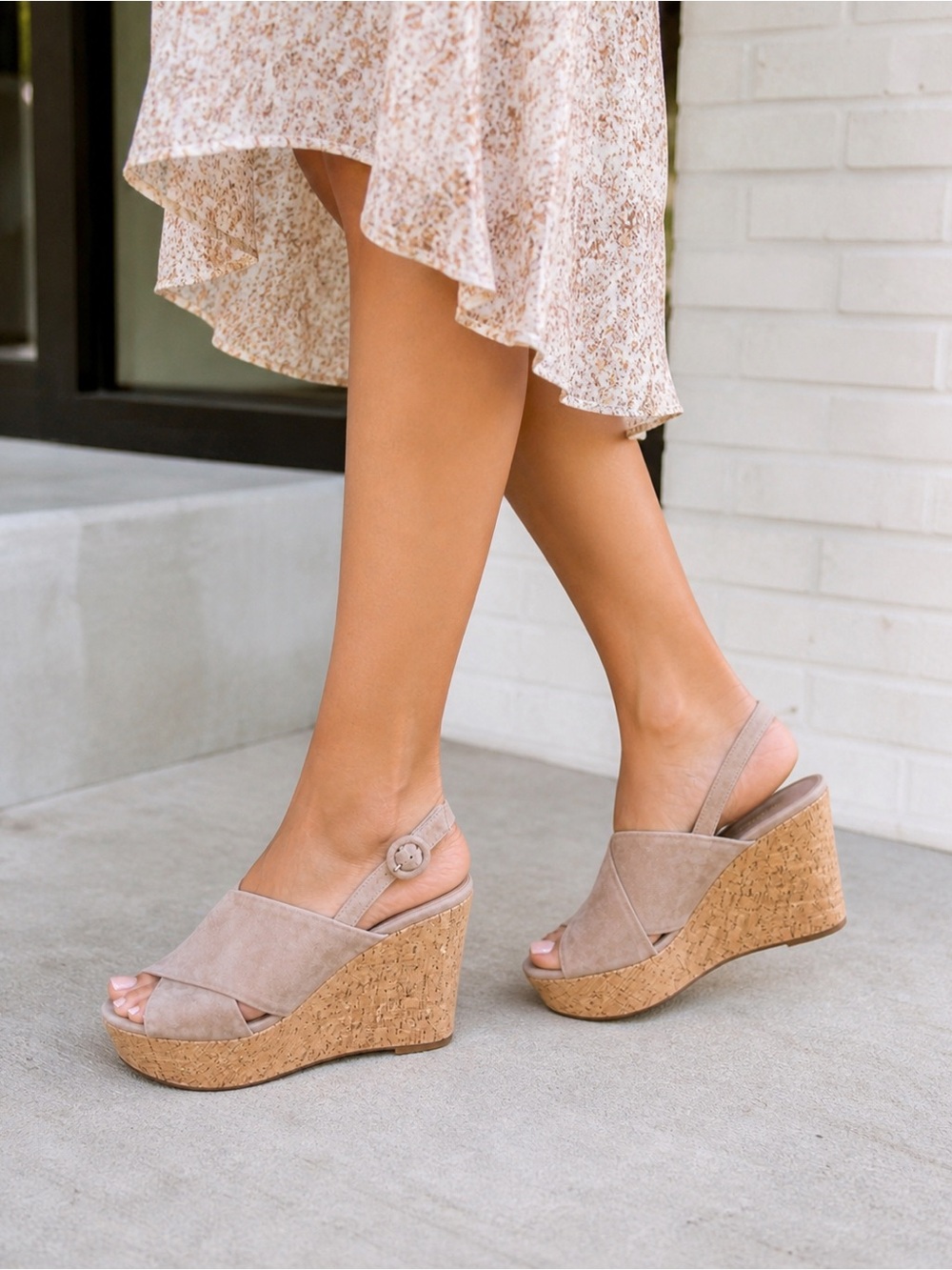 Diane Von Furstenberg Juno Suede Wedge Sandals